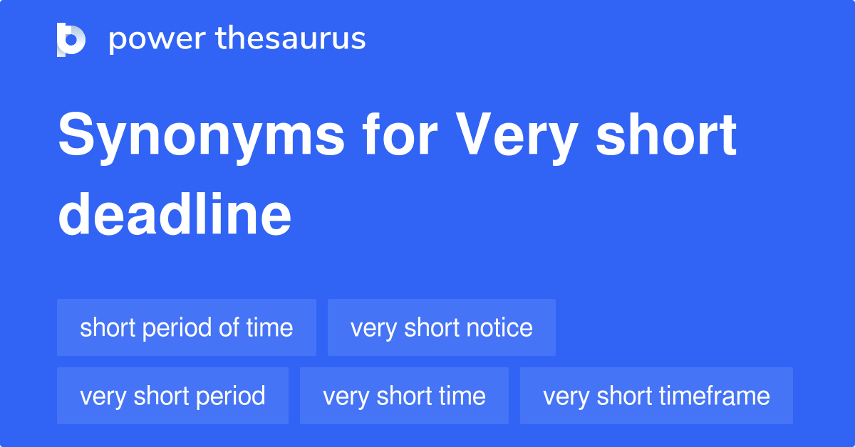 deadline thesaurus