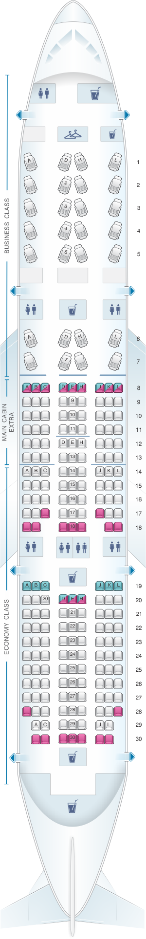 american 787 seat map