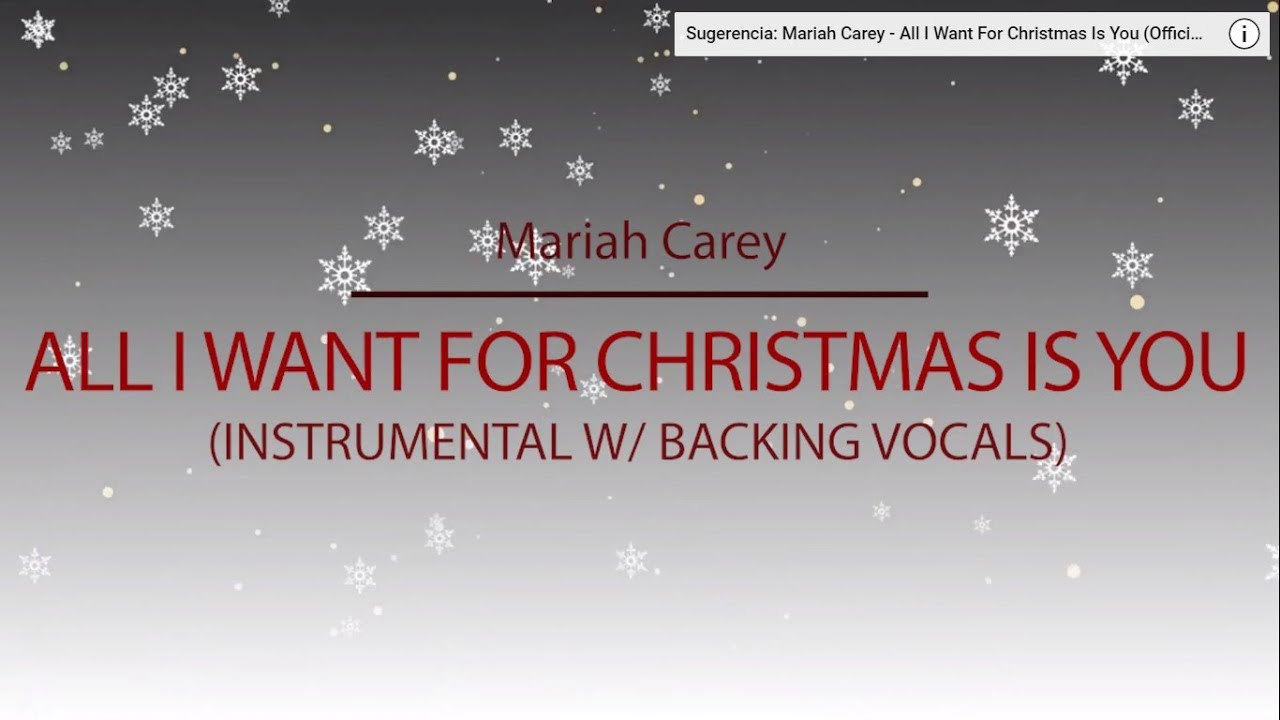 all i want for christmas is you instrumental
