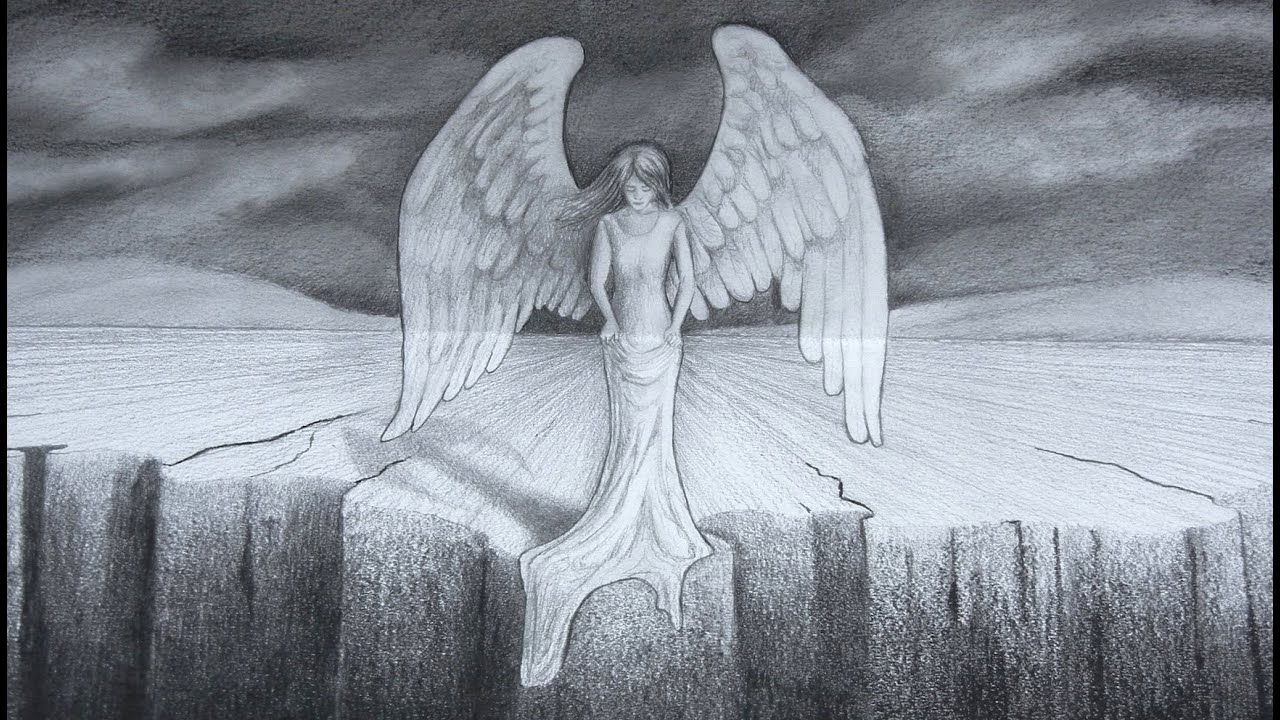 angel dibujo realista