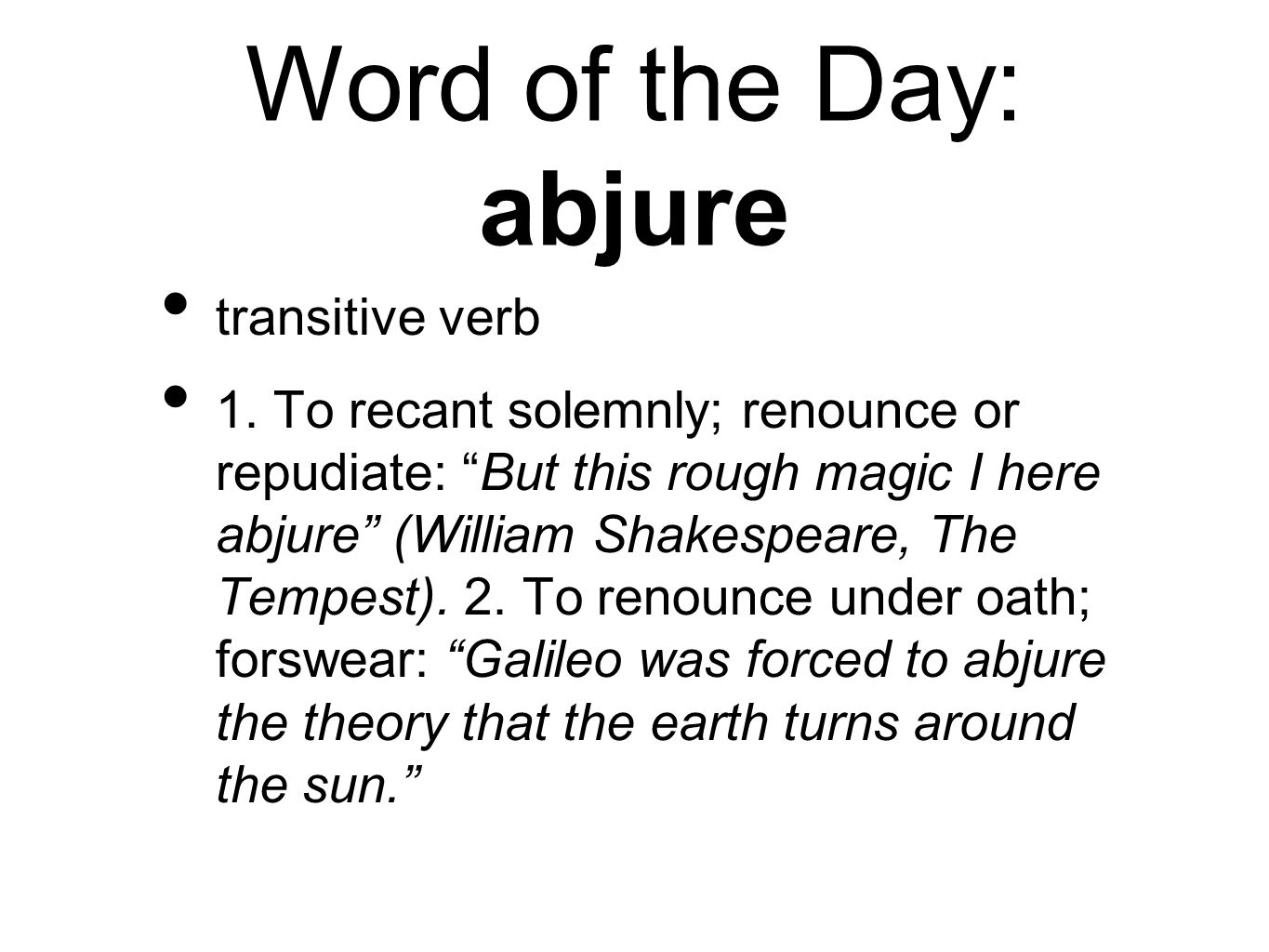 abjure definition