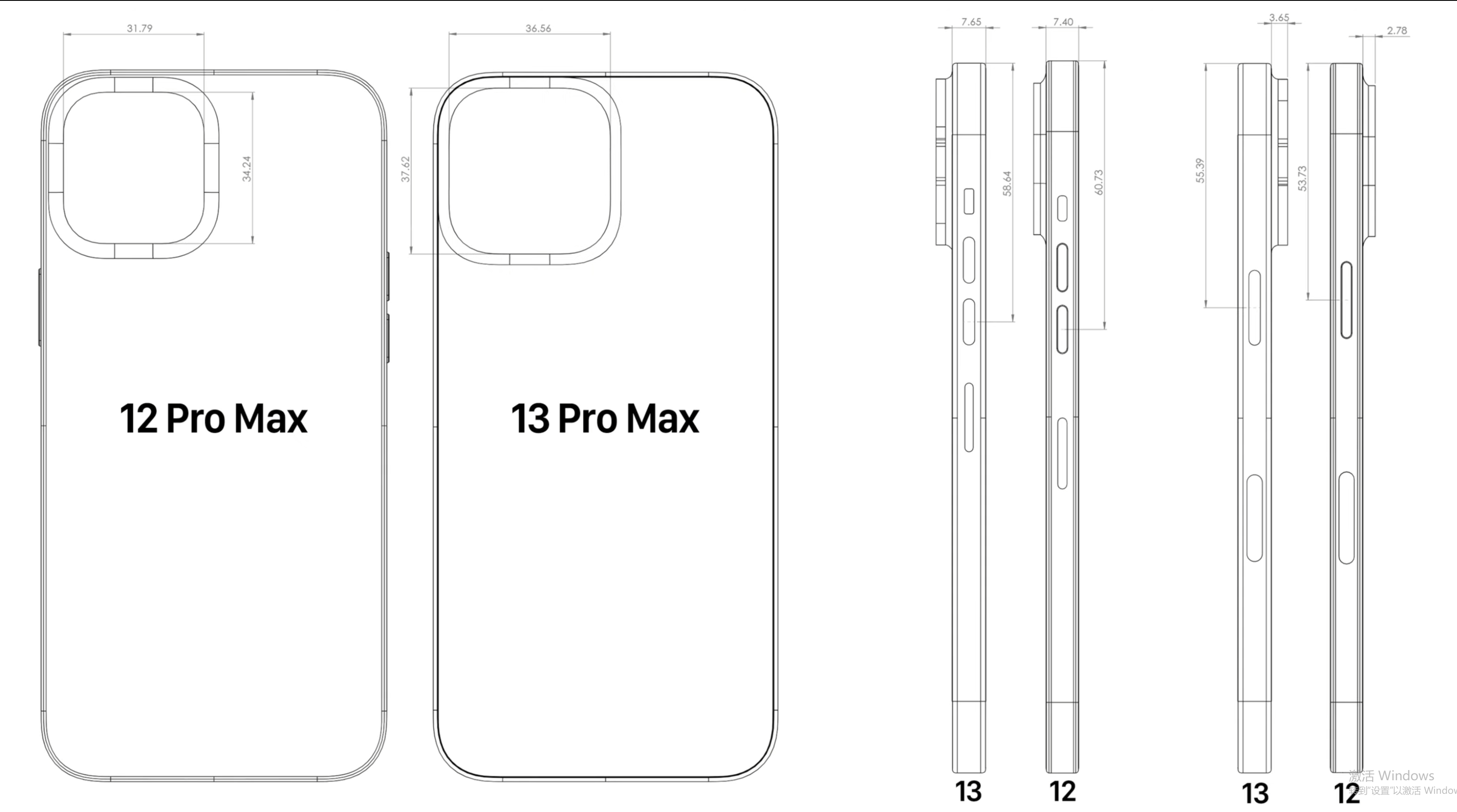 iphone 13 pro max dimensions cm