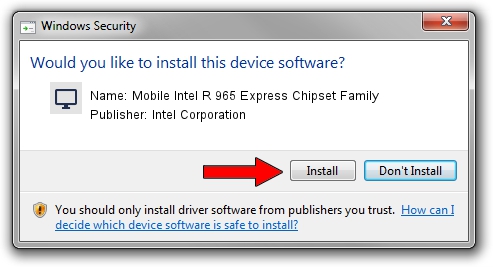 mobile intel r 965 express chipset family windows 10