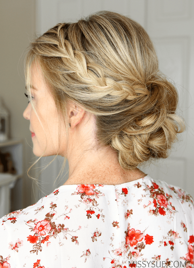 plaited updo hairstyles