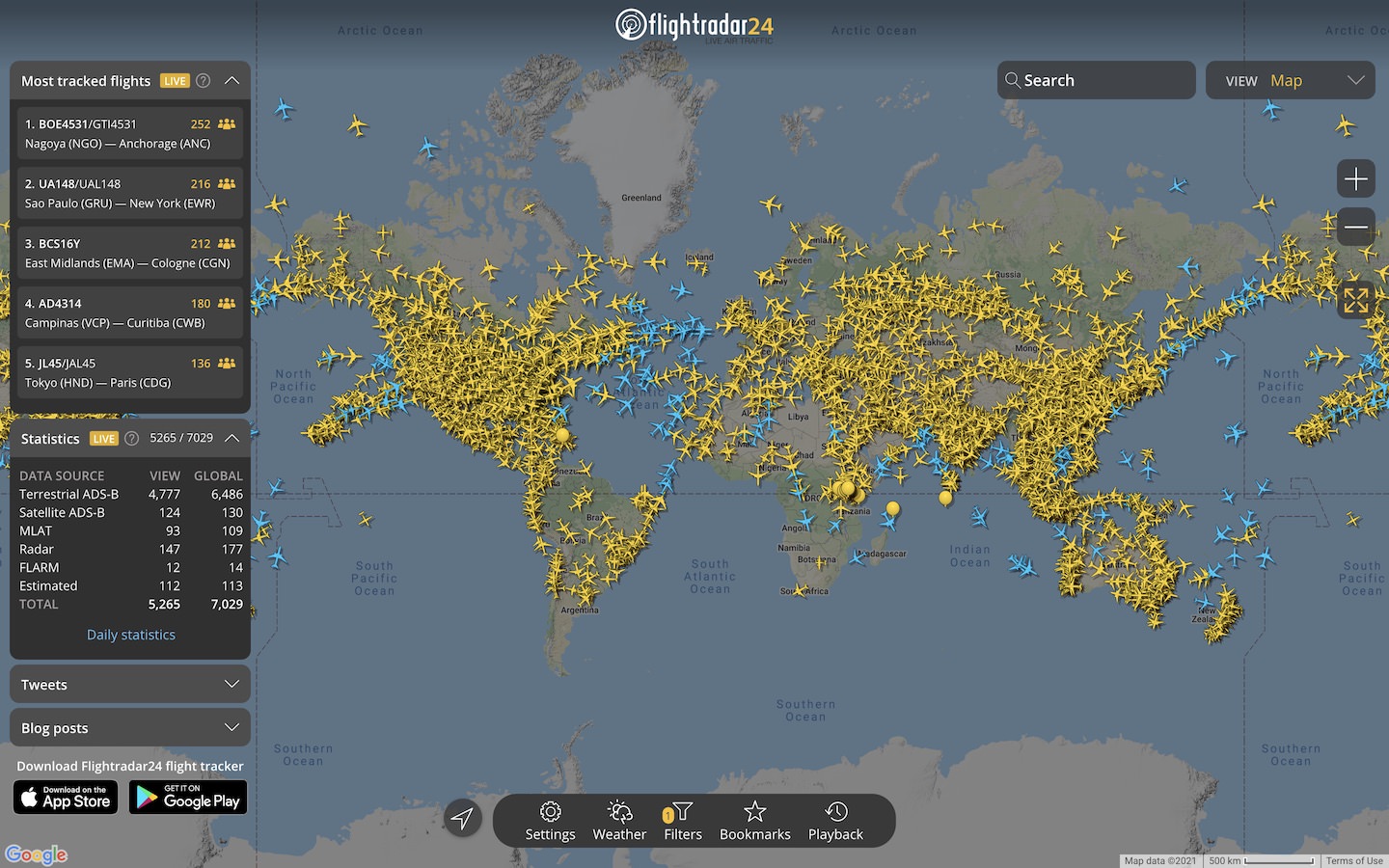 flight radar 24 flight tracker