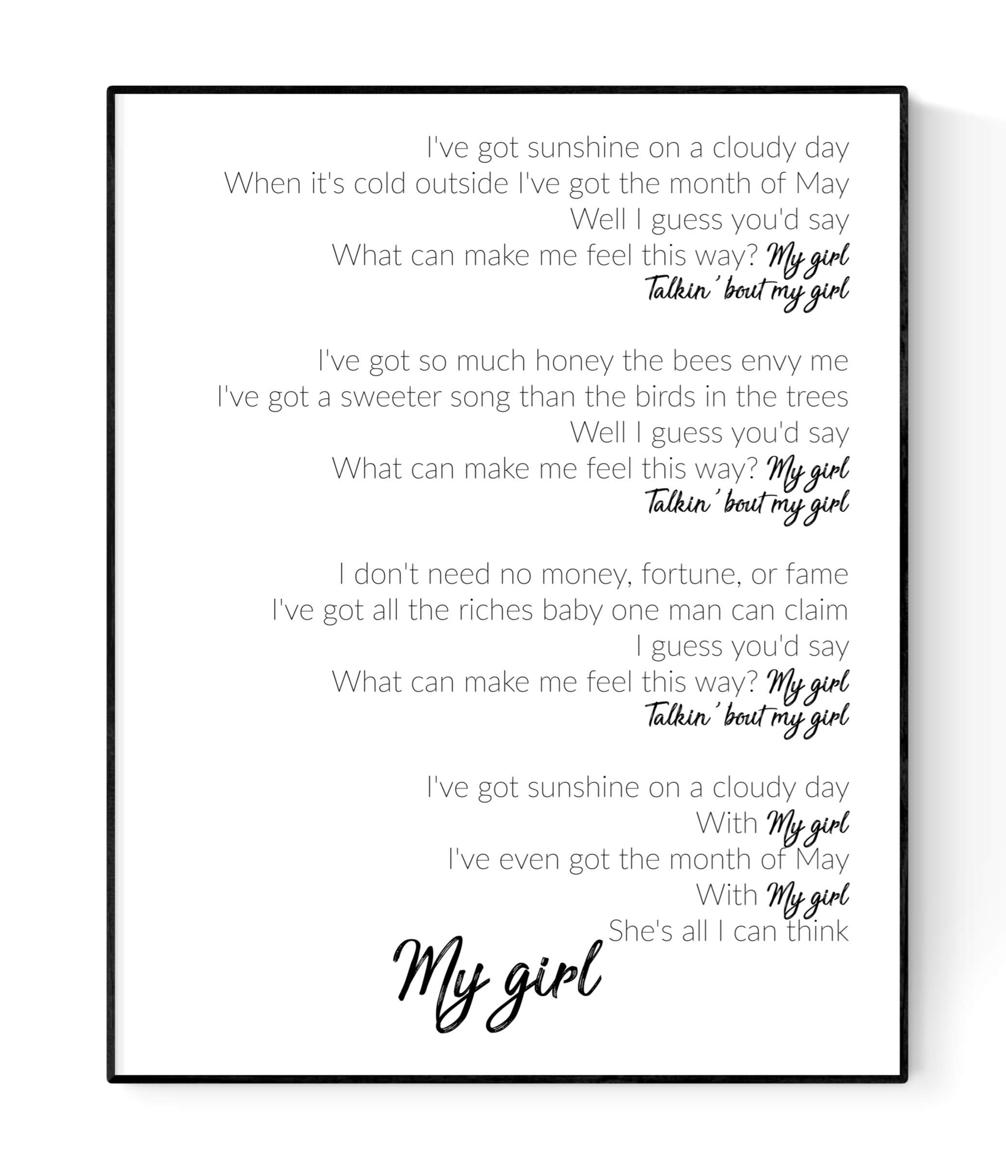 my girl lyrics