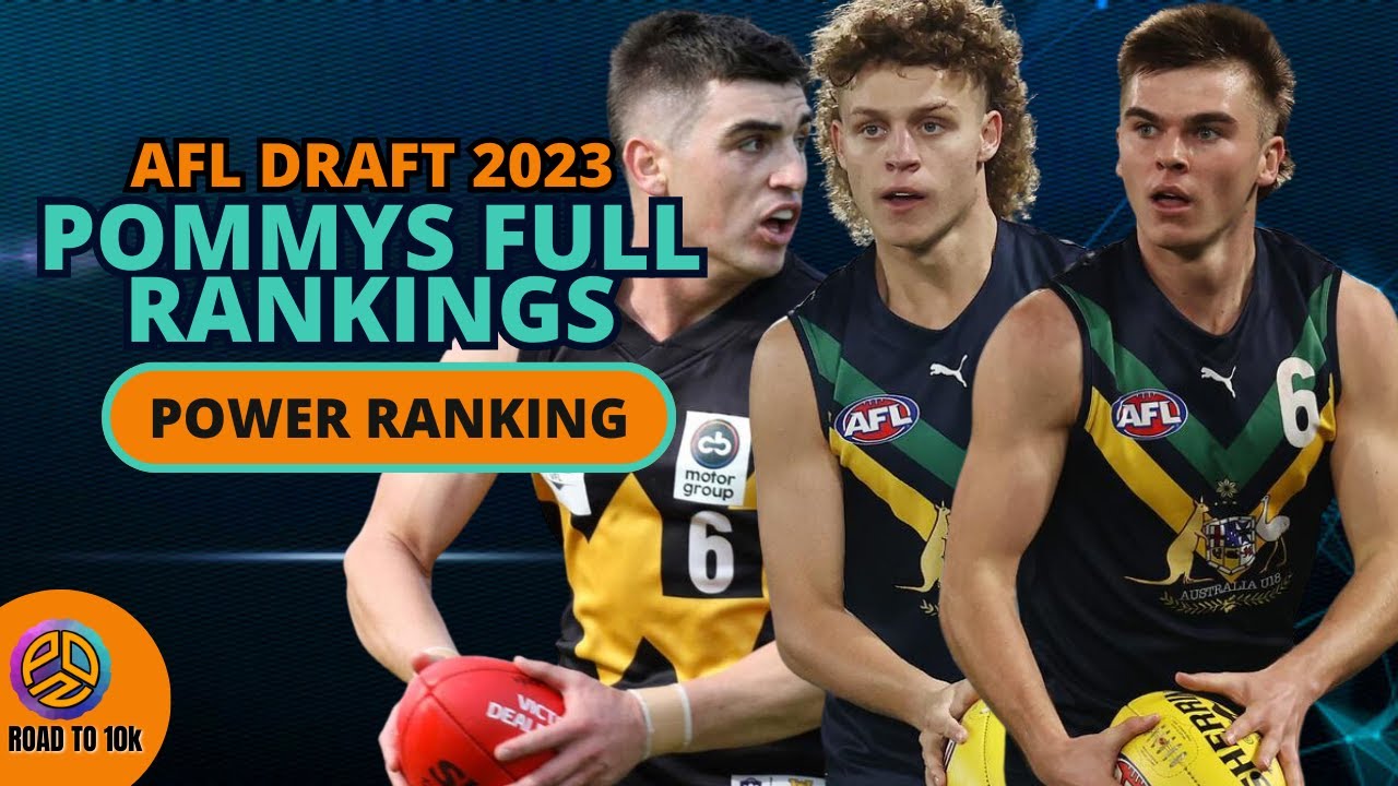 afl draft 2023 power rankings