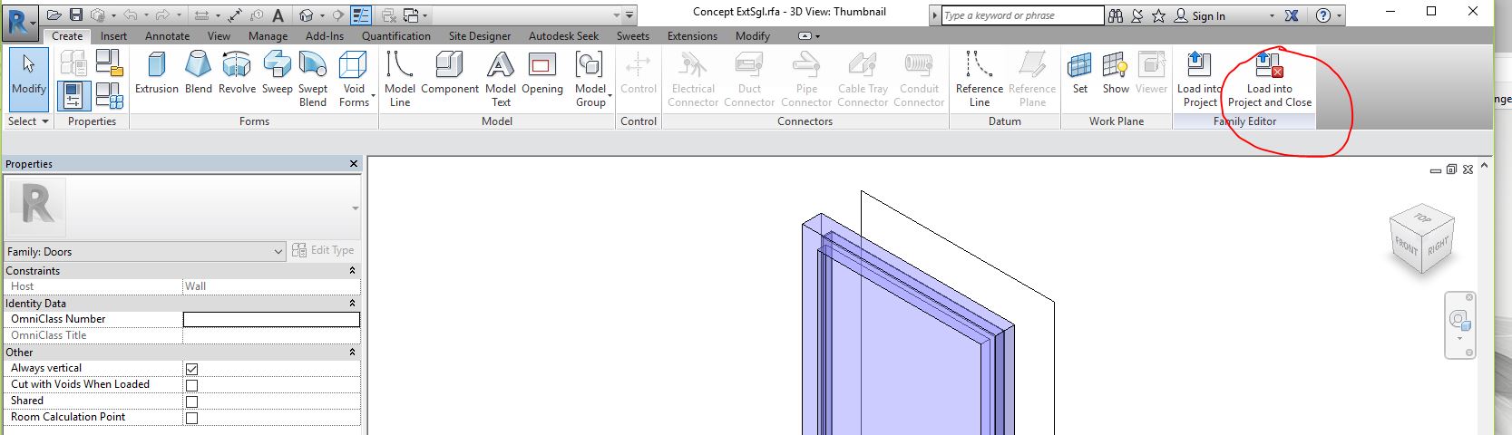 revit load family nothing happens