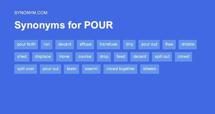 pour out synonym