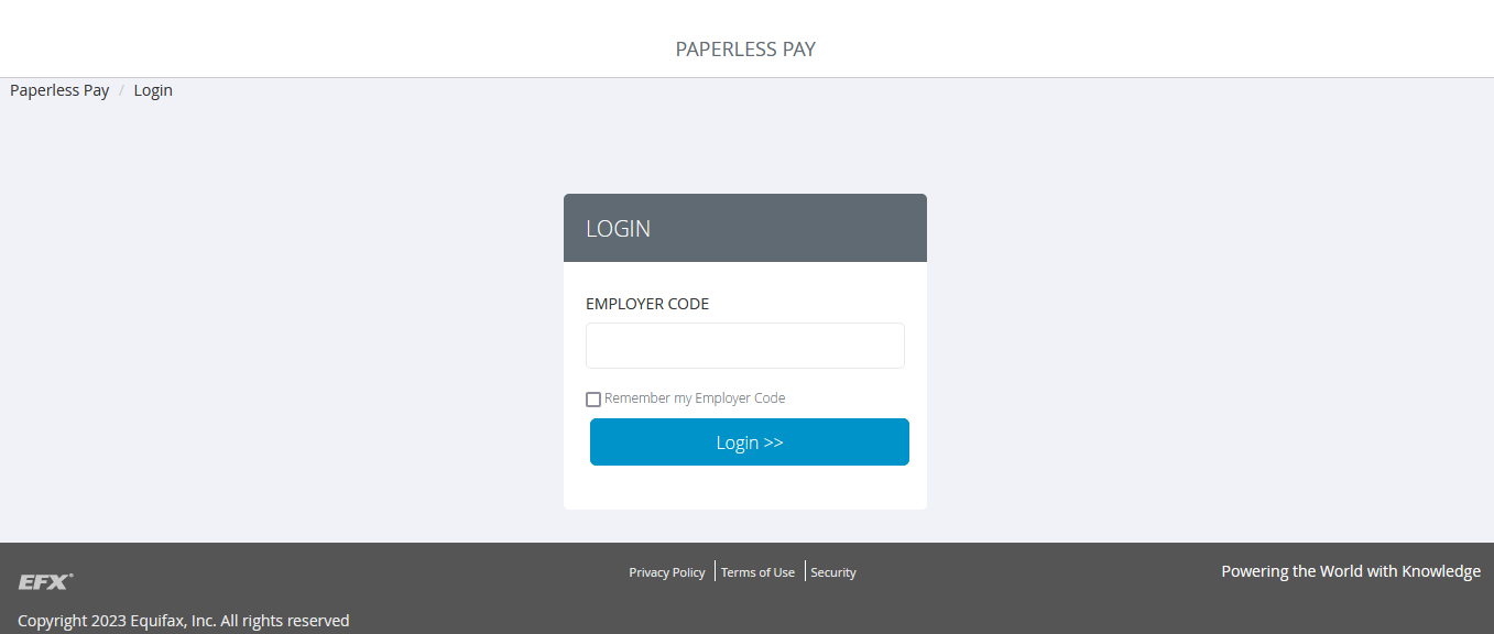 equifax paperless pay