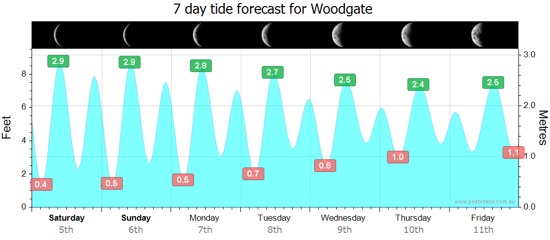 woodgate weather next 10 days