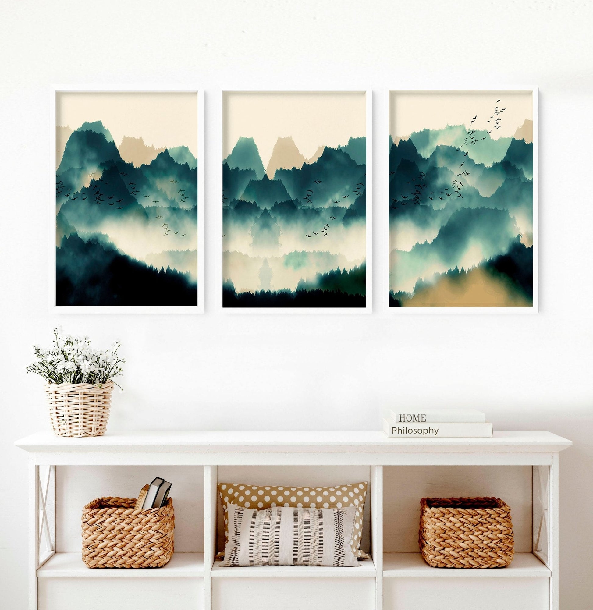 set of 3 framed wall art