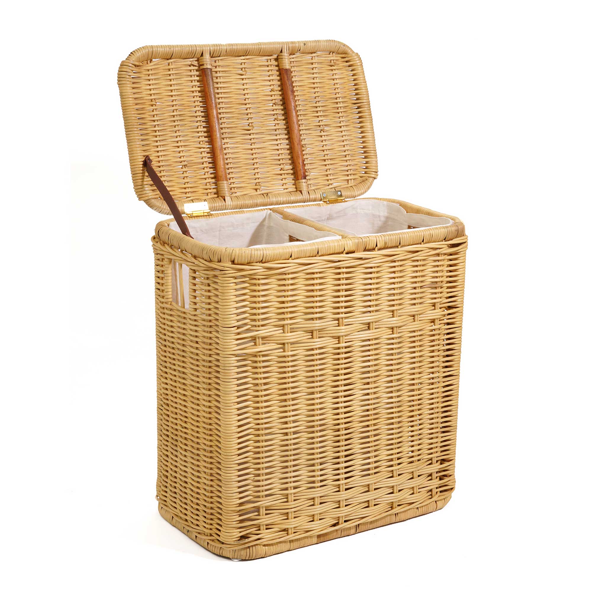 laundry basket 2 sections