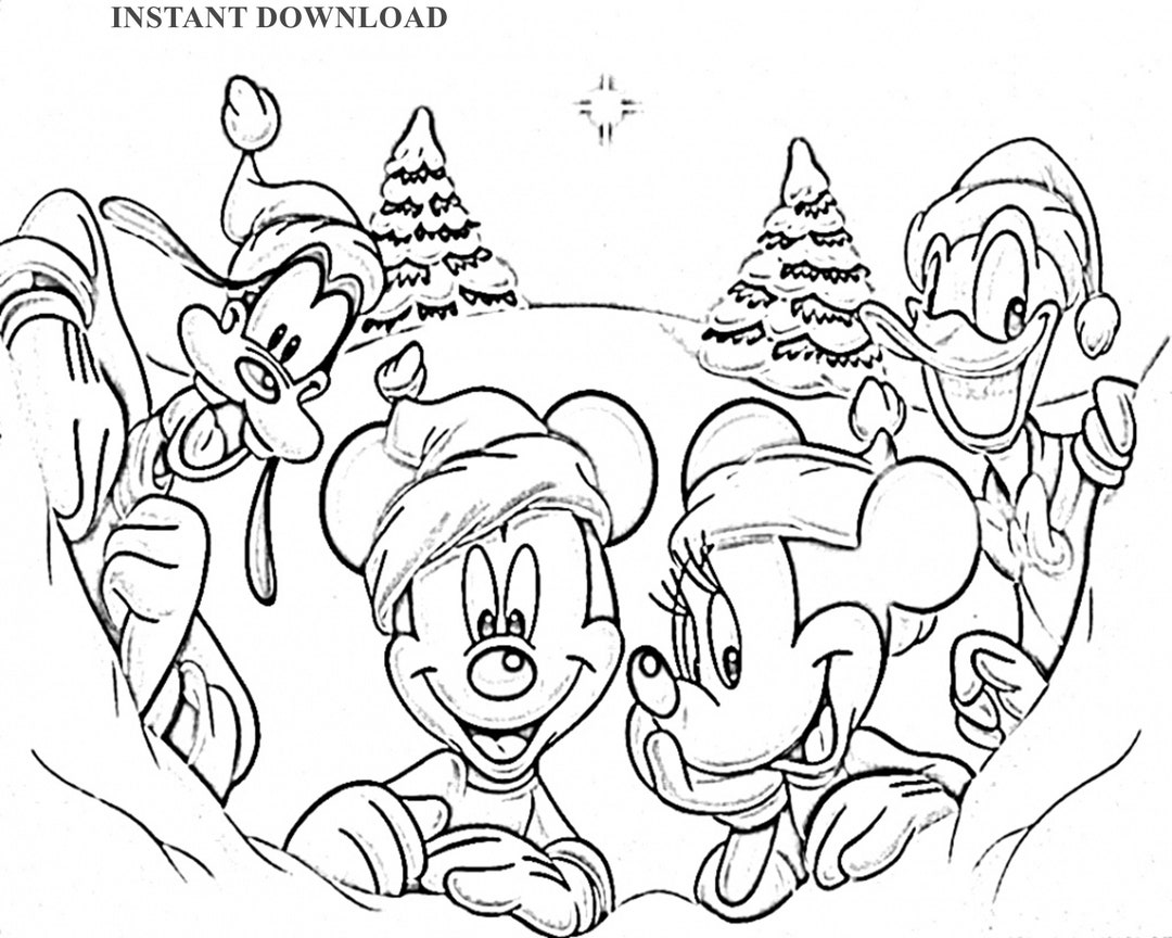 disney christmas coloring pictures