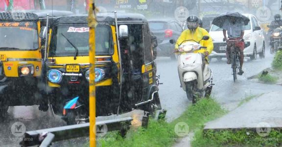 today rainfall in thrissur