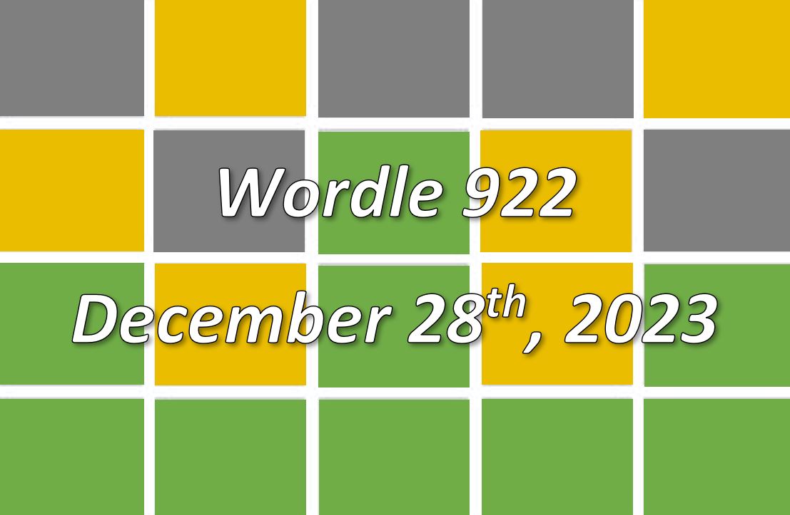 wordle hint 28 december 2023