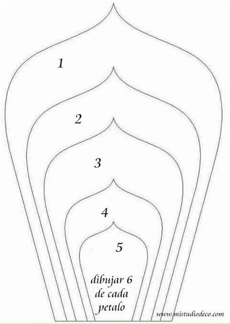 papel moldes de flores
