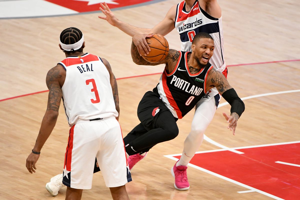 washington wizards vs portland trail blazers match player stats