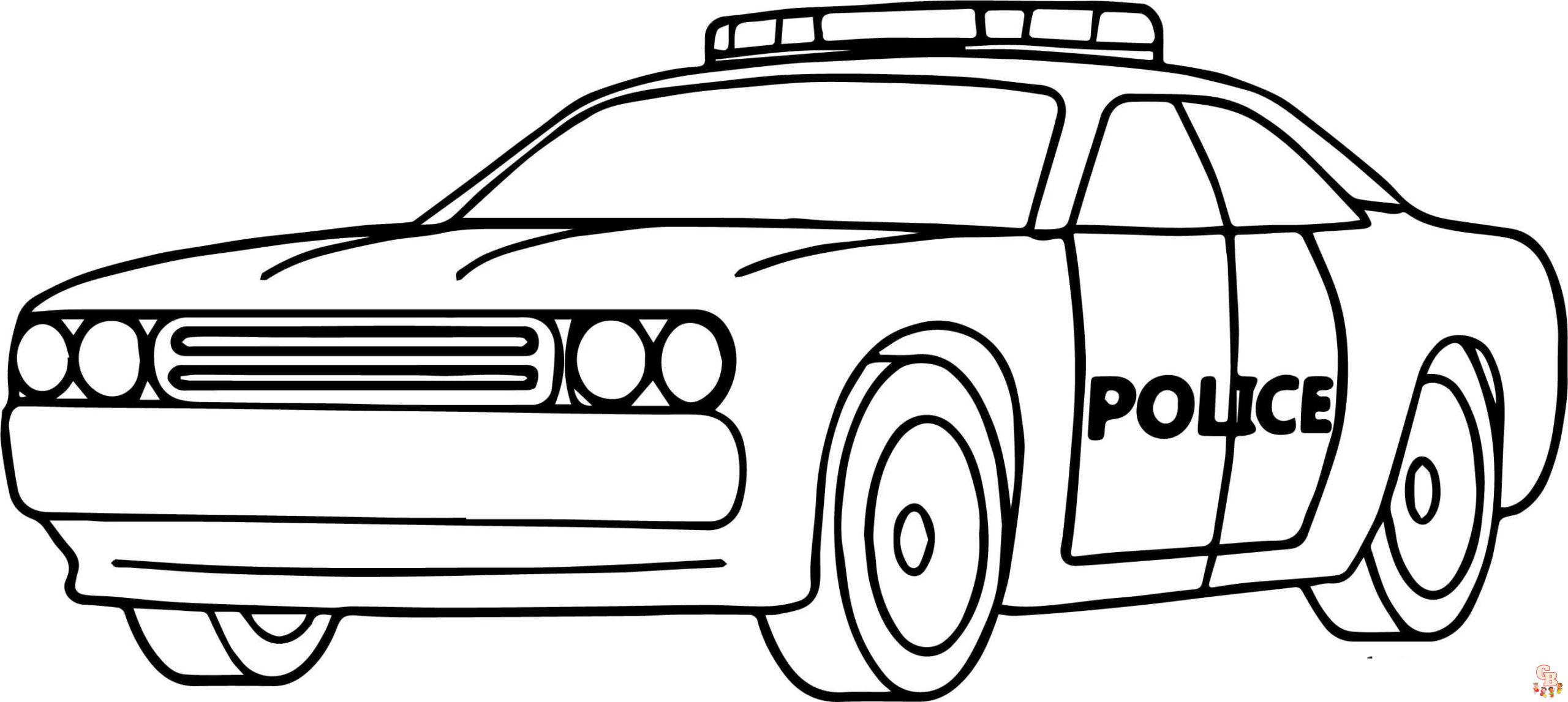 printable police car coloring pages