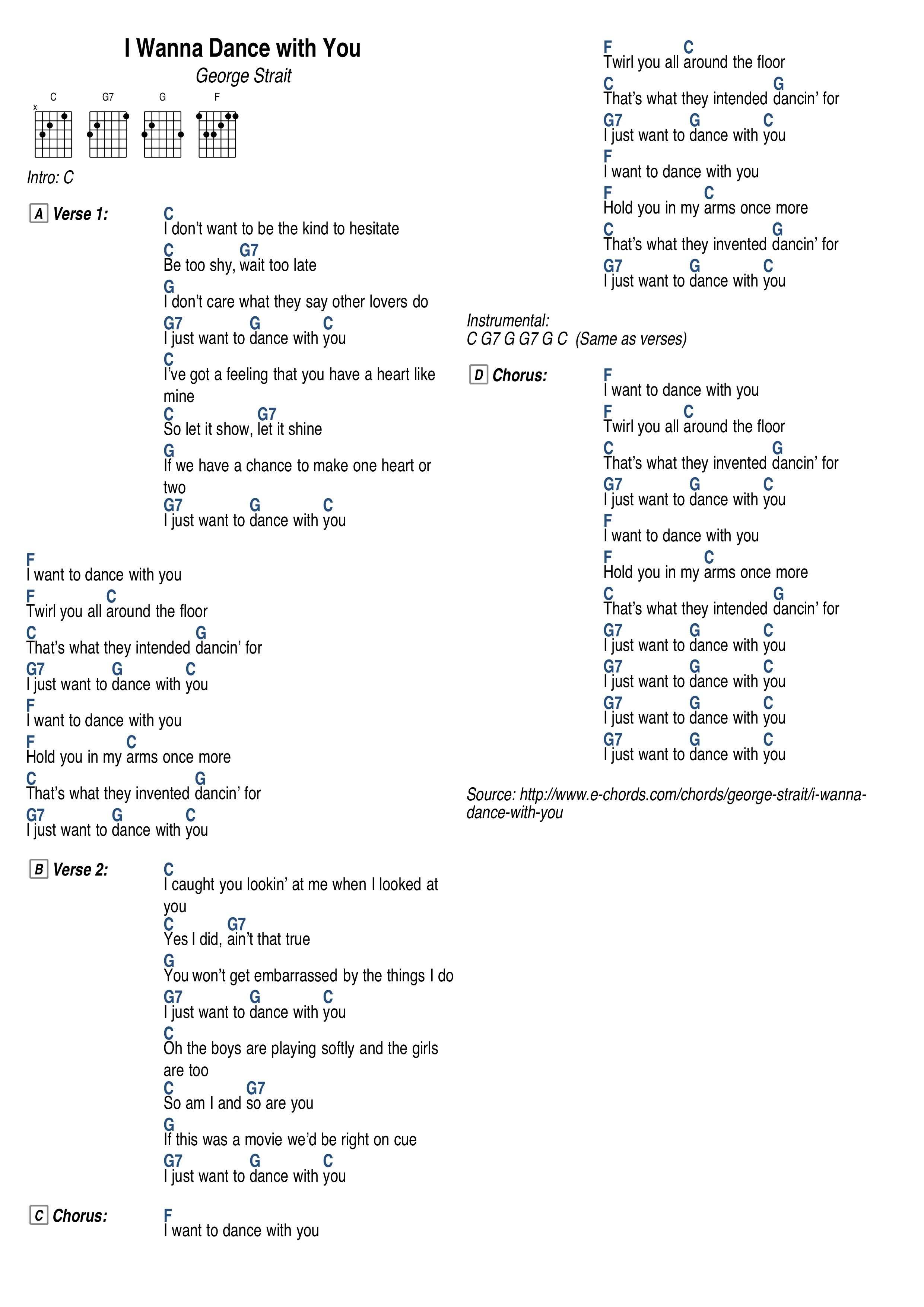 i want to dance with you lyrics