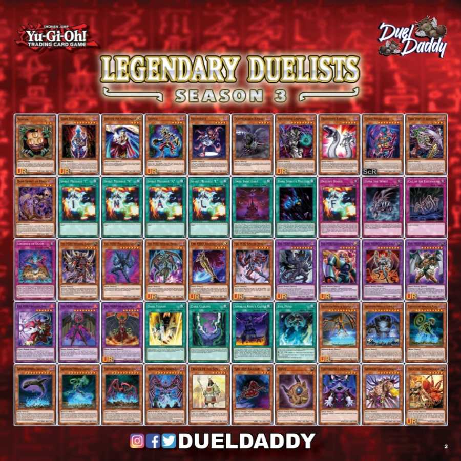 legendary duelists season 3 card list