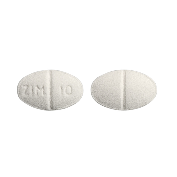 white oblong pill with i 10