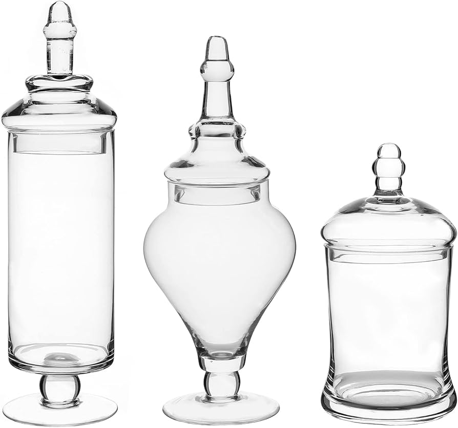 apothecary jars with lids