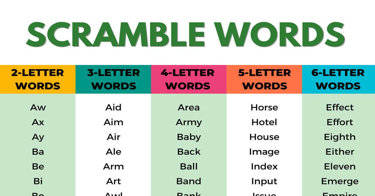 5 word scrambler