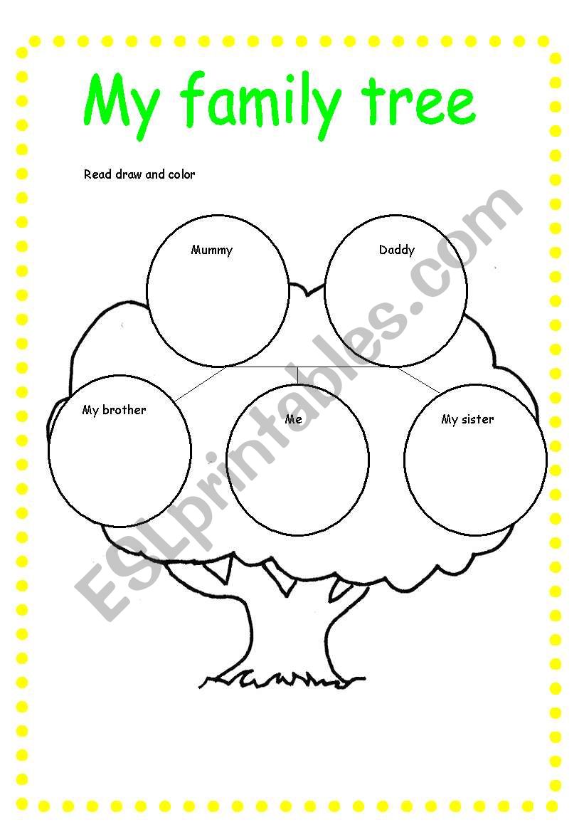 my family tree worksheet