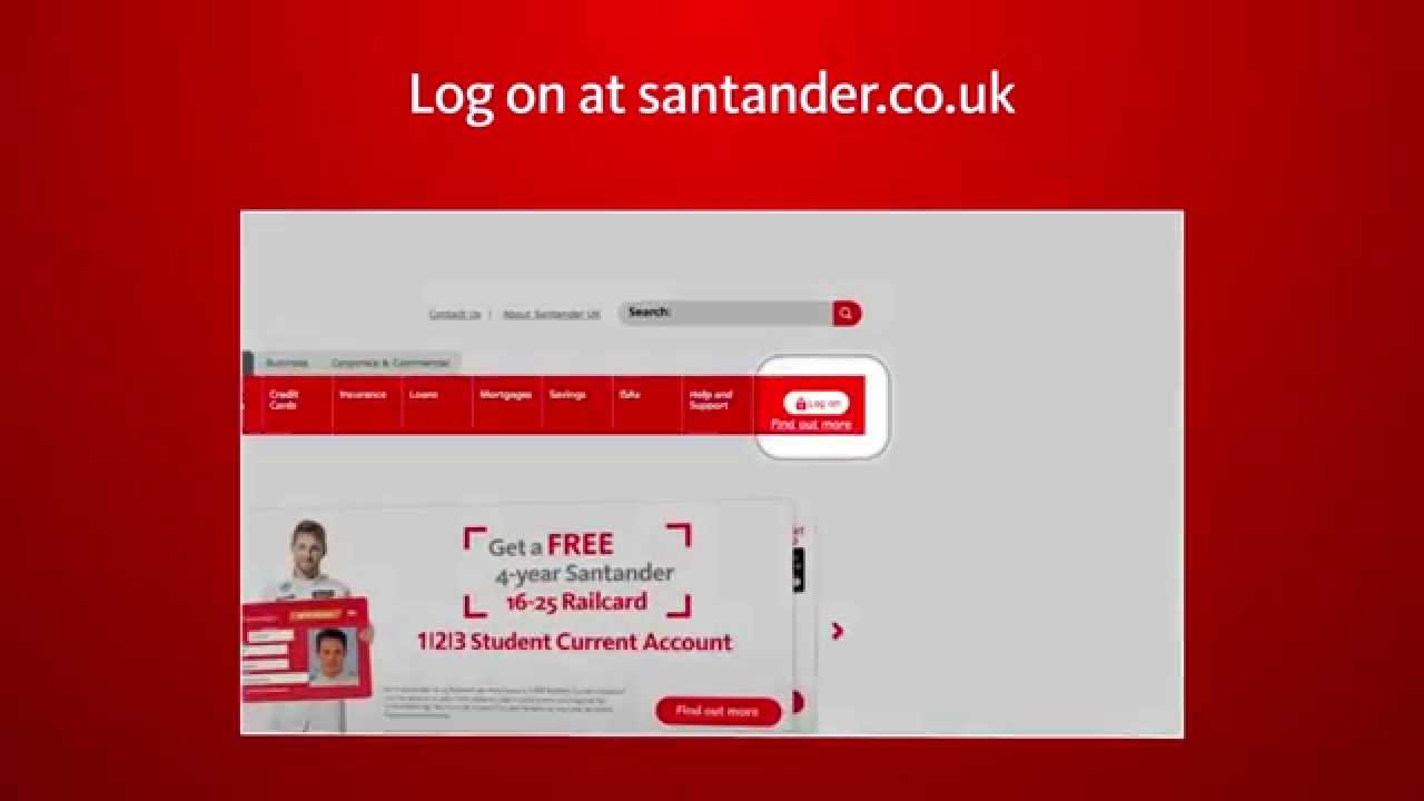 santander log in