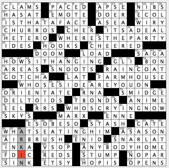 silver and gold crossword clue