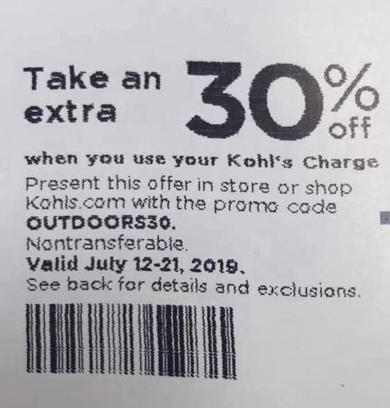 kohls 30 coupon code