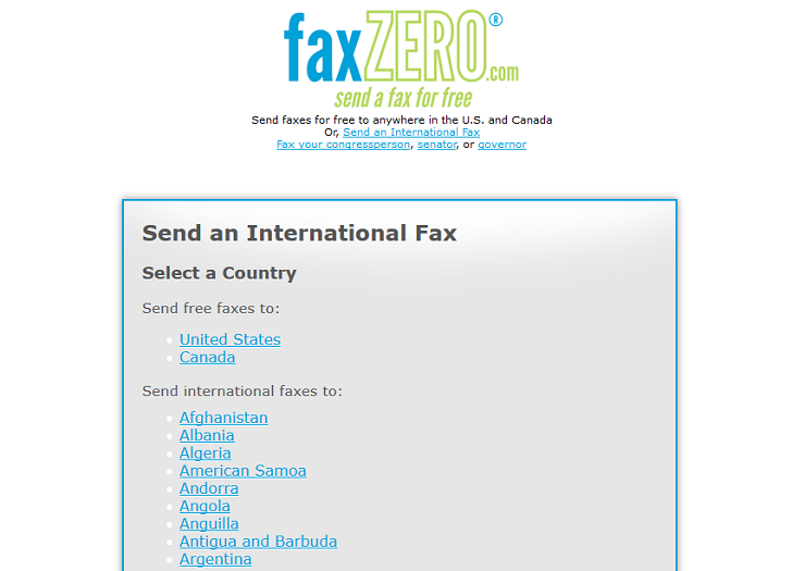 fax zero