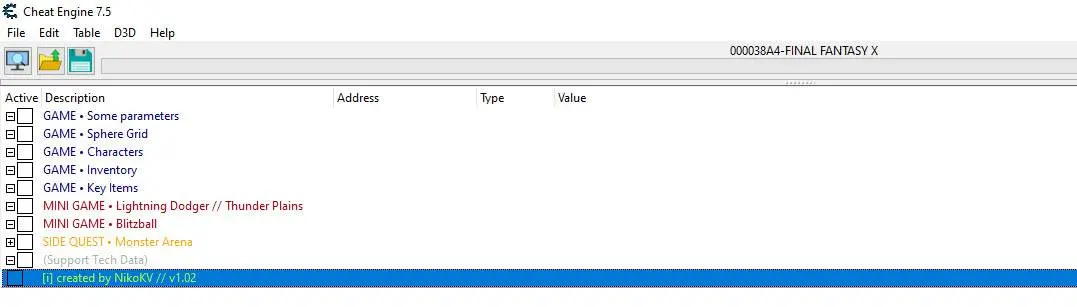 ffx cheat engine