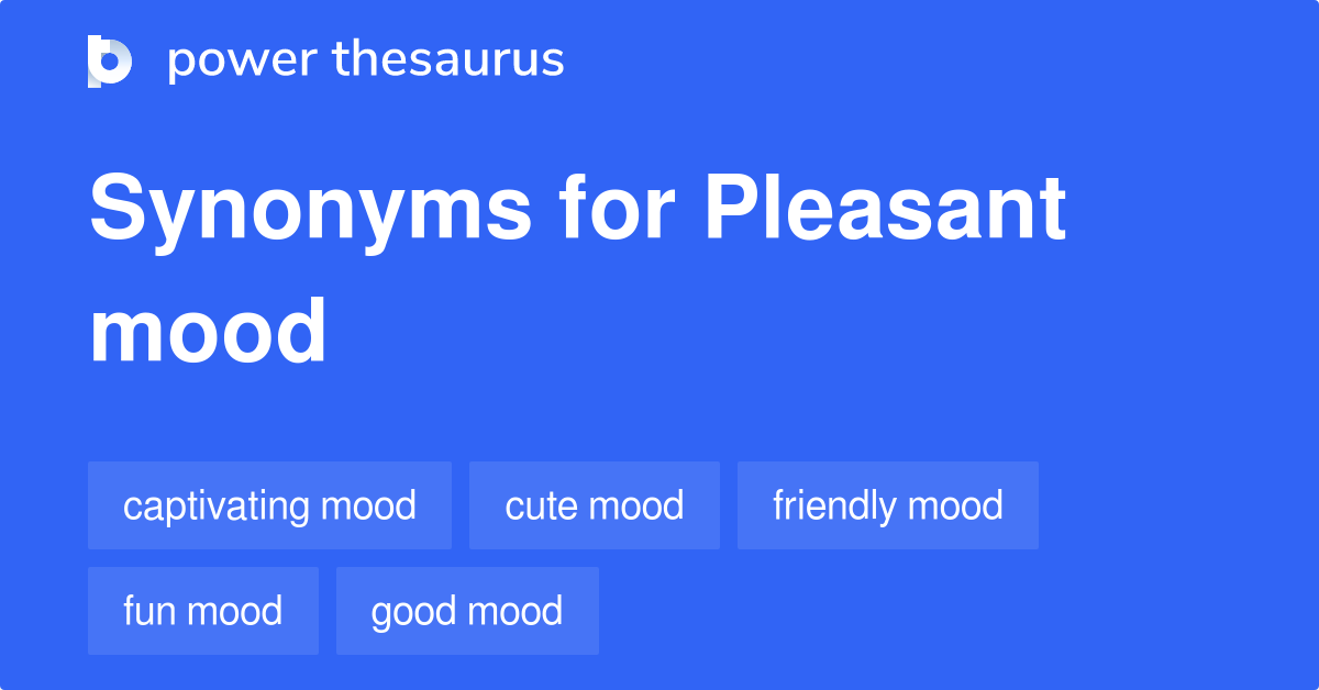 pleasant thesaurus