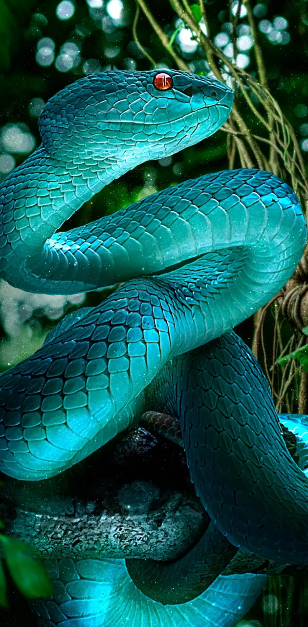 blue snake wallpaper