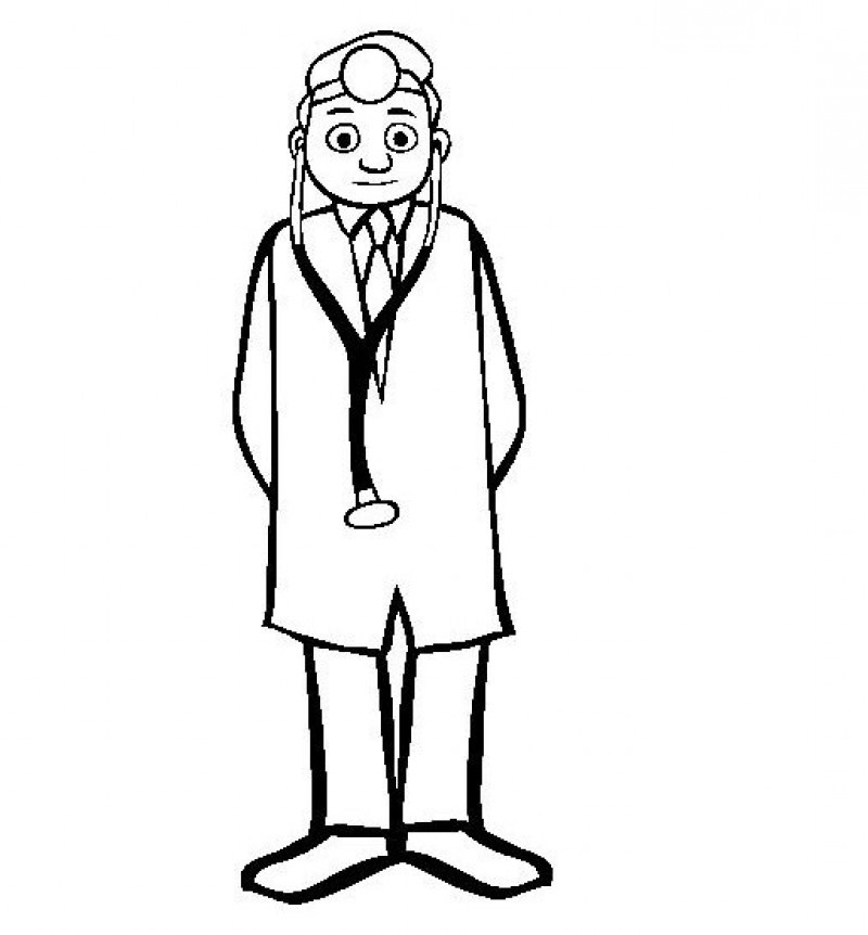 doctor clipart black and white