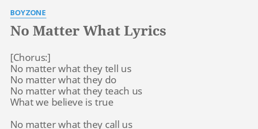 no matter what they tell us lyrics