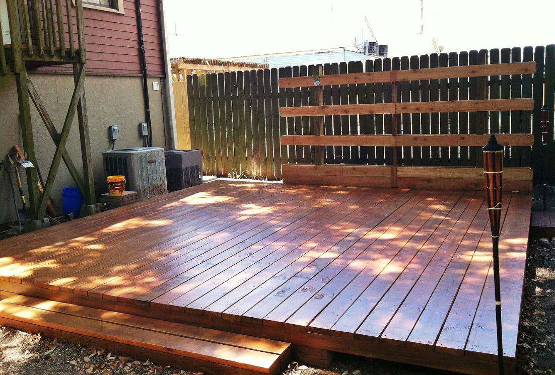 backyard wood deck