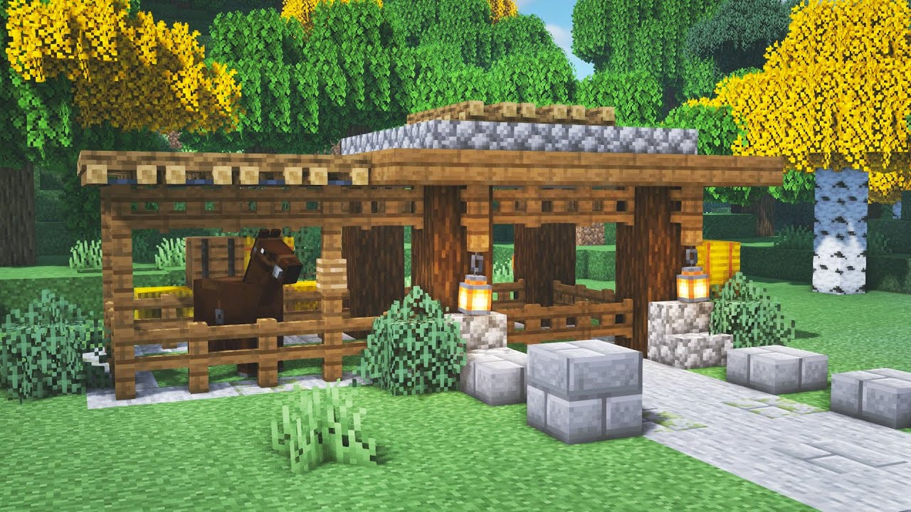 minecraft small horse stable