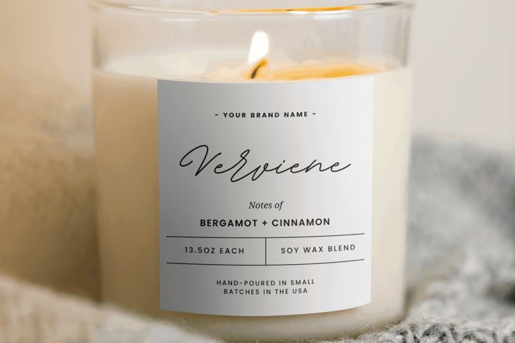 candle labels templates