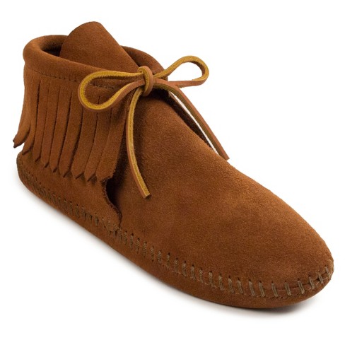 fringe moccasin boots womens