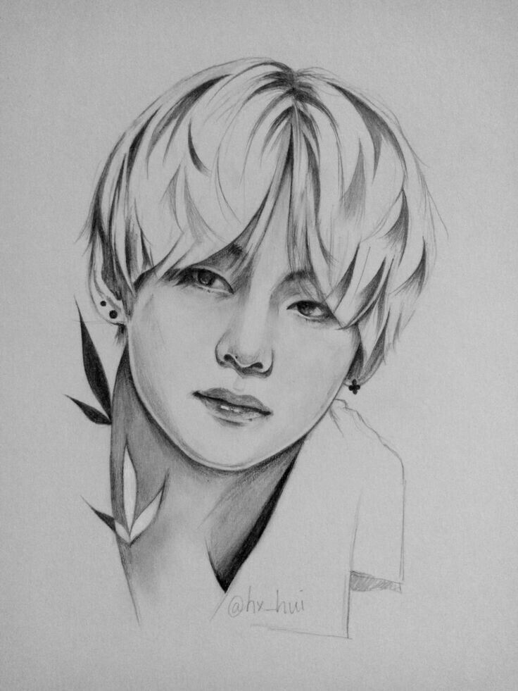 dibujos de bts a lápiz