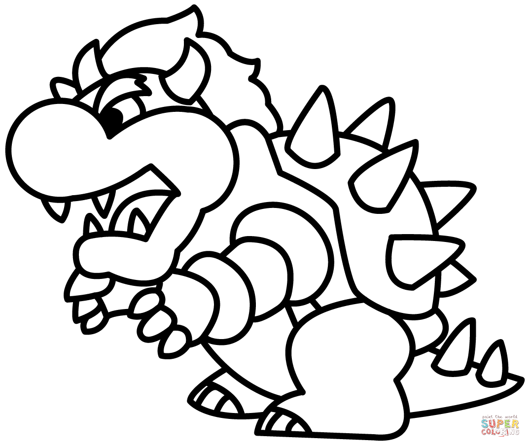 bowser colouring pages