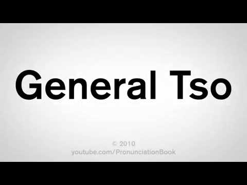 general tso pronunciation