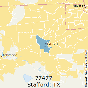 zip code for stafford texas