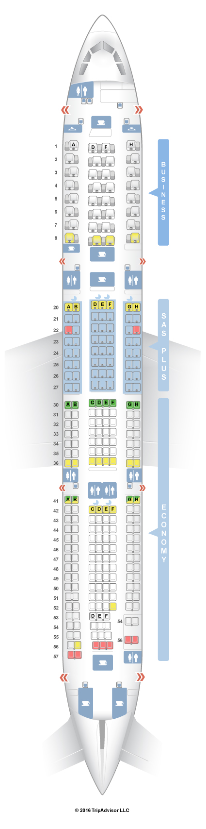 a330-300 seat map