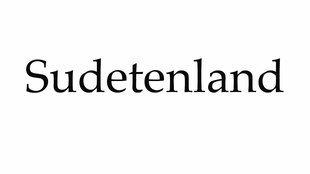 sudetenland pronunciation