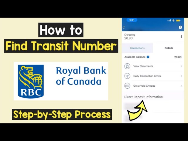 how to find rbc transit number