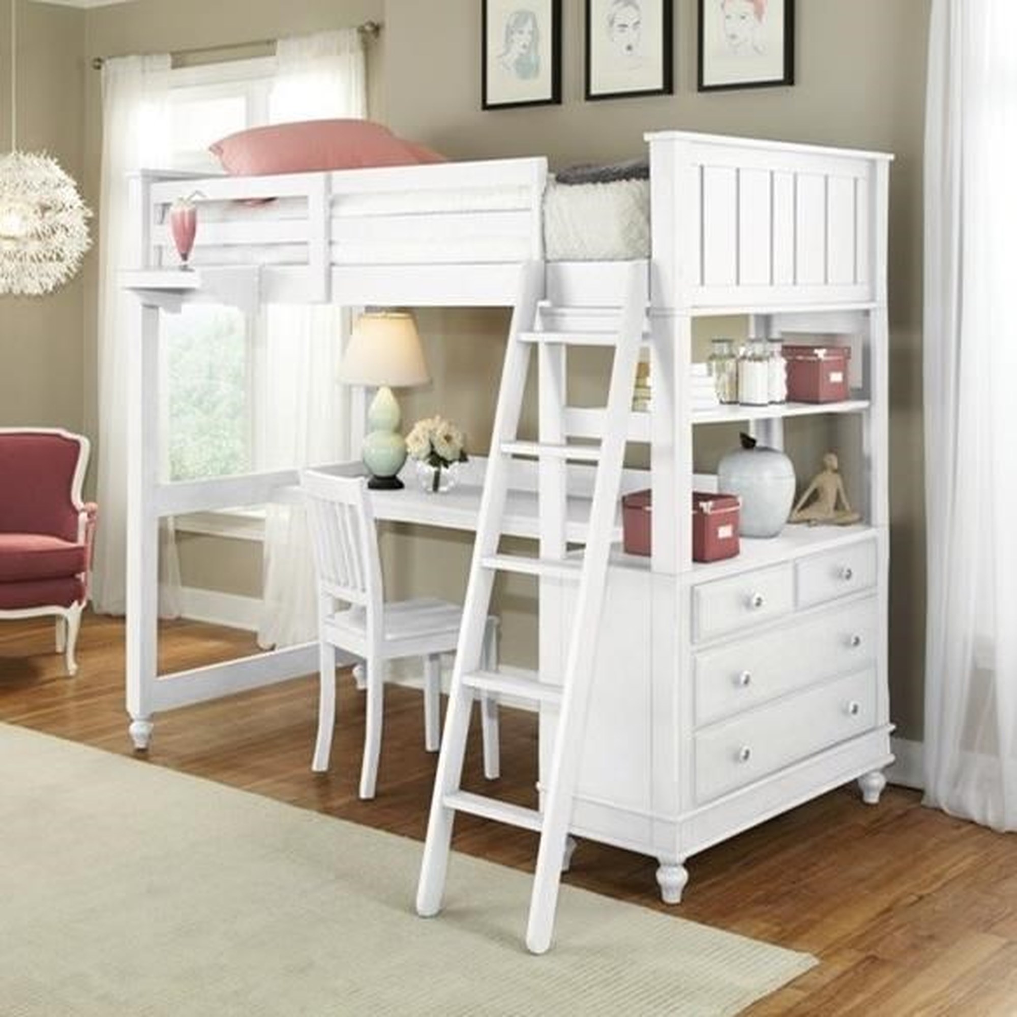 loft bunk bed with desk